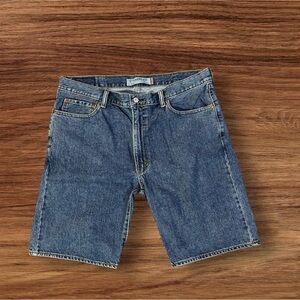 Mens Levi's 505 Straight Fit blue denim jean shorts Sz 38